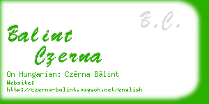balint czerna business card